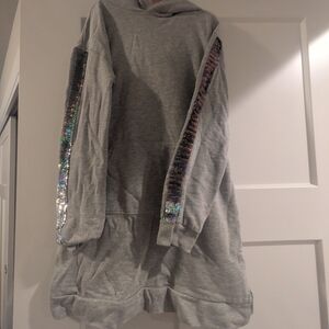 Crewcuts Gray Hoodie with Sequin Accents